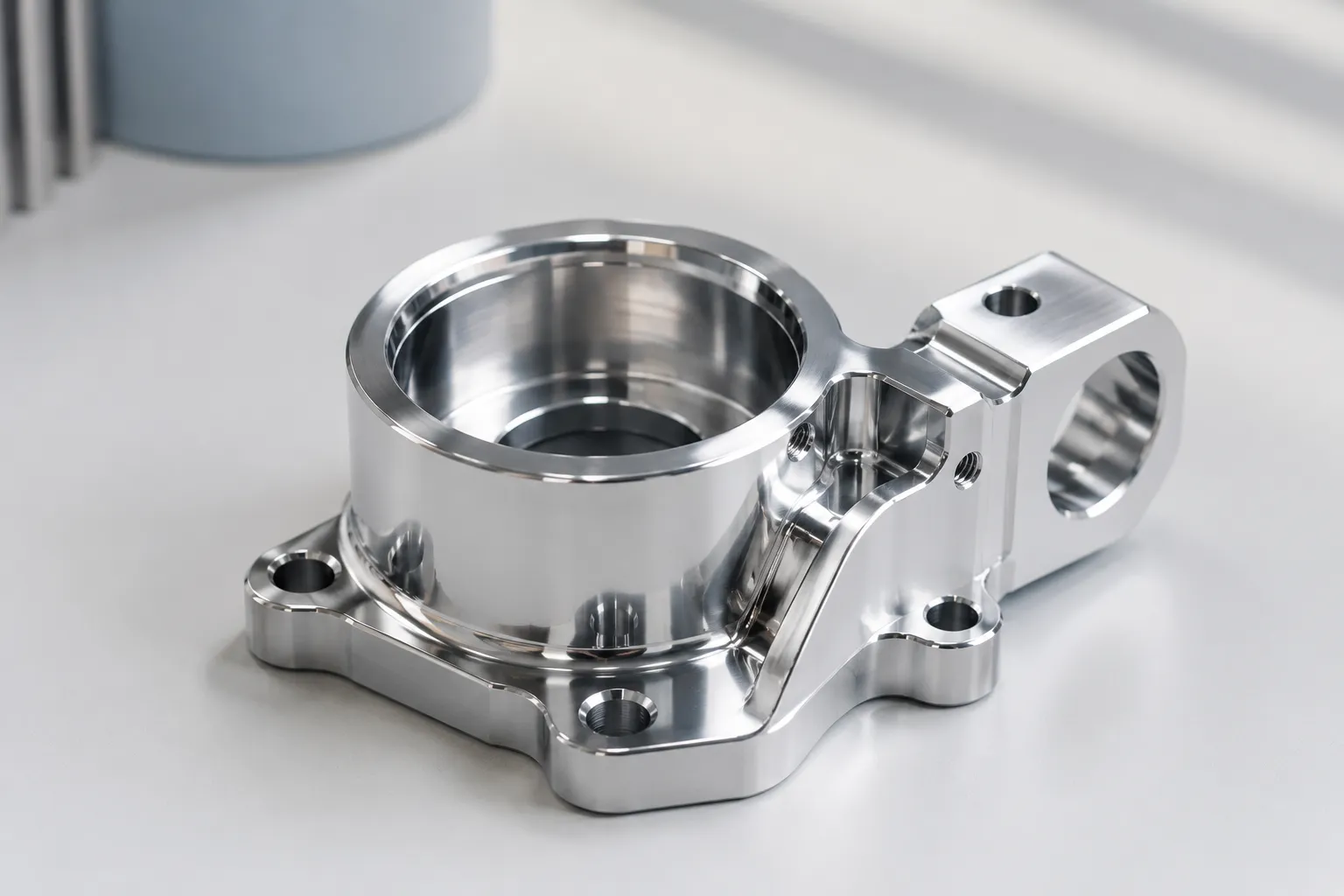 Polished metal surface