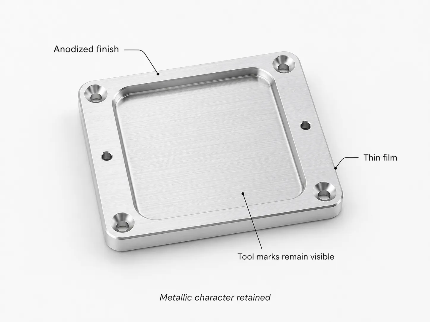 Anodized aluminum parts with uniform Type II decorative finish