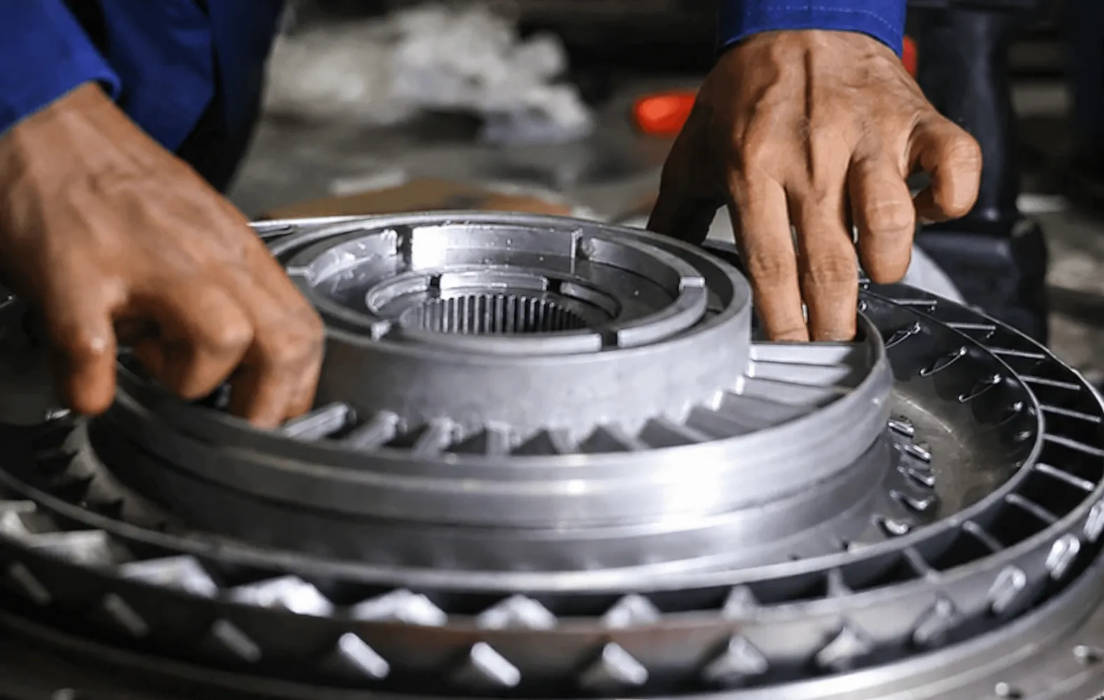 Complex impeller machined on 5-axis CNC