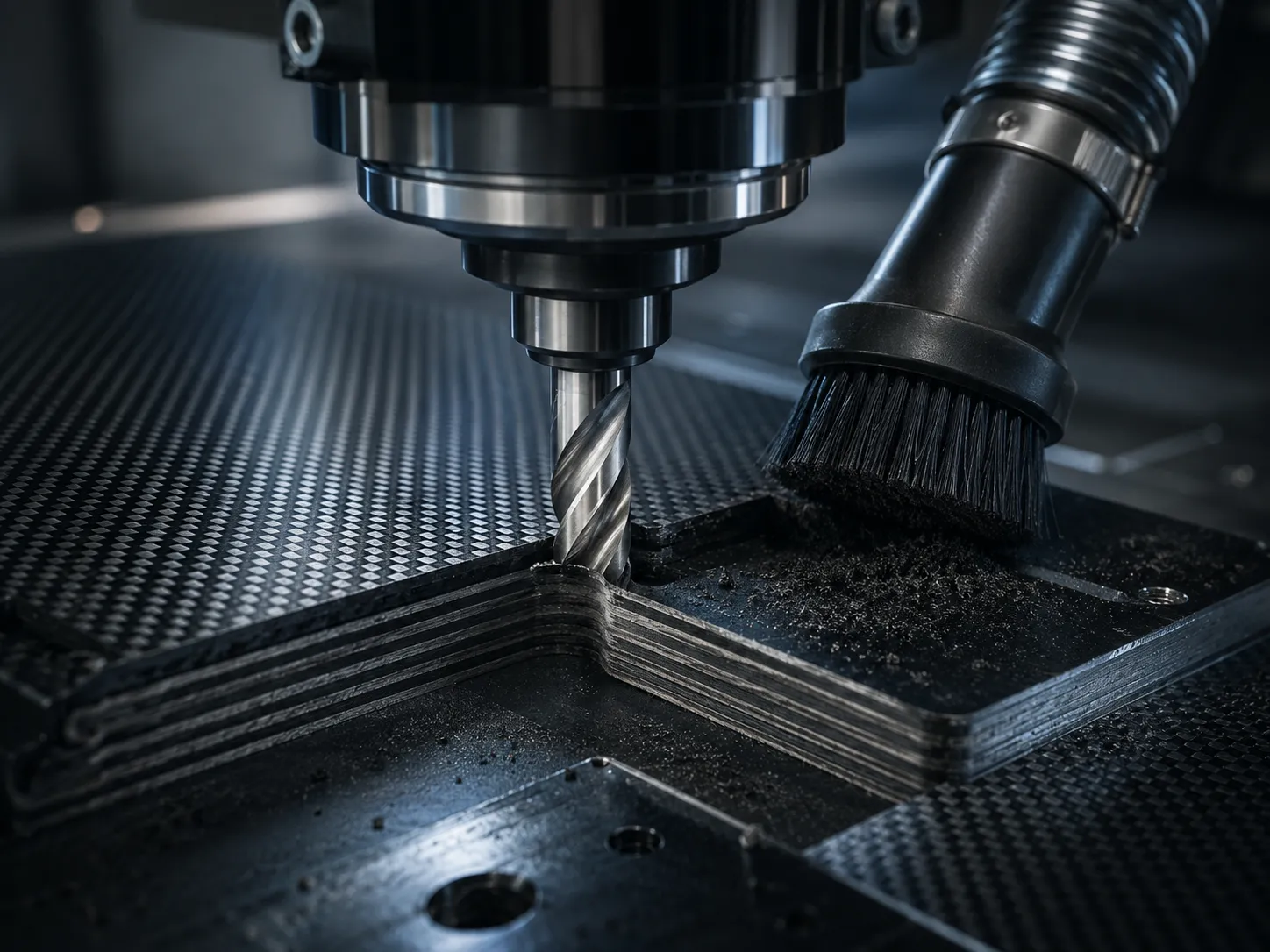 Carbon fiber sheet computer-controlled machining process