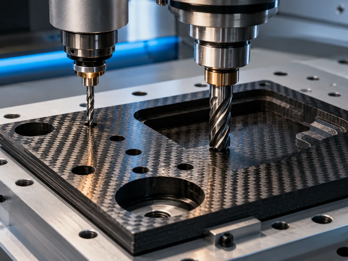 Carbon fiber drilling operation