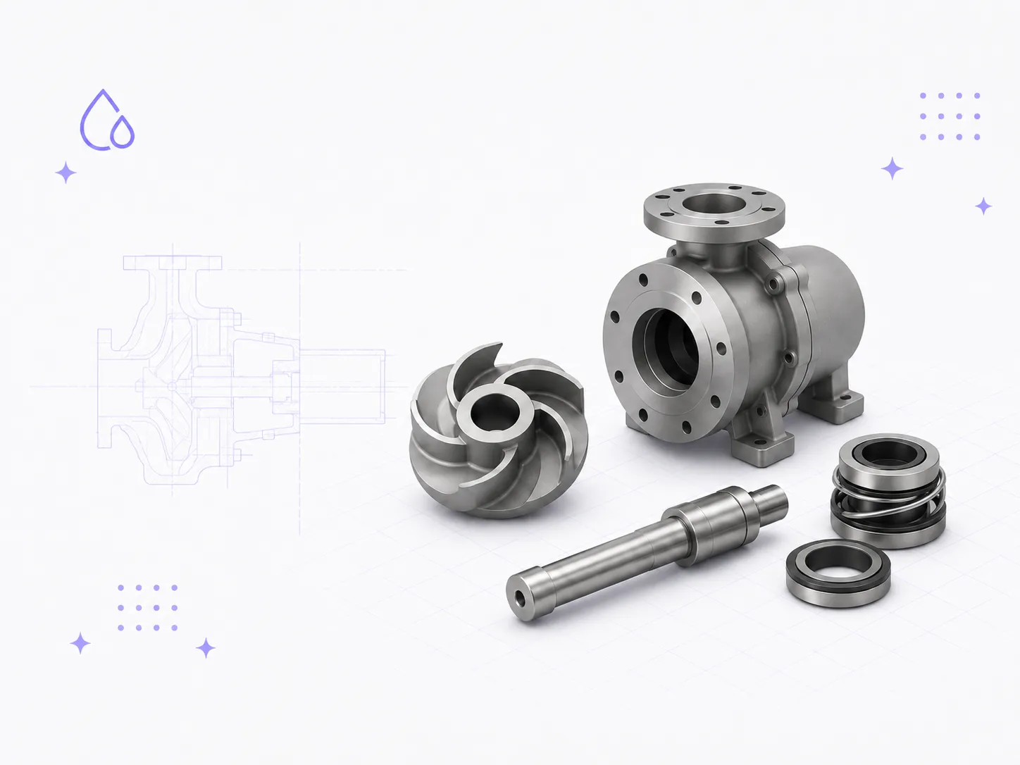 Miniature pump components