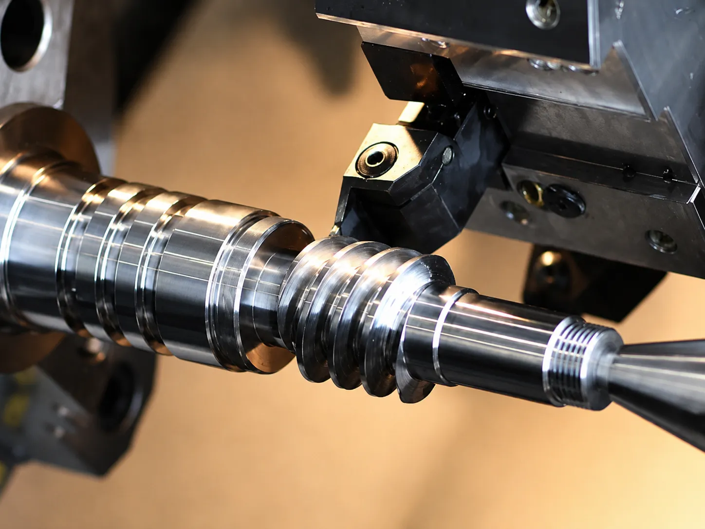 CNC machining in progress