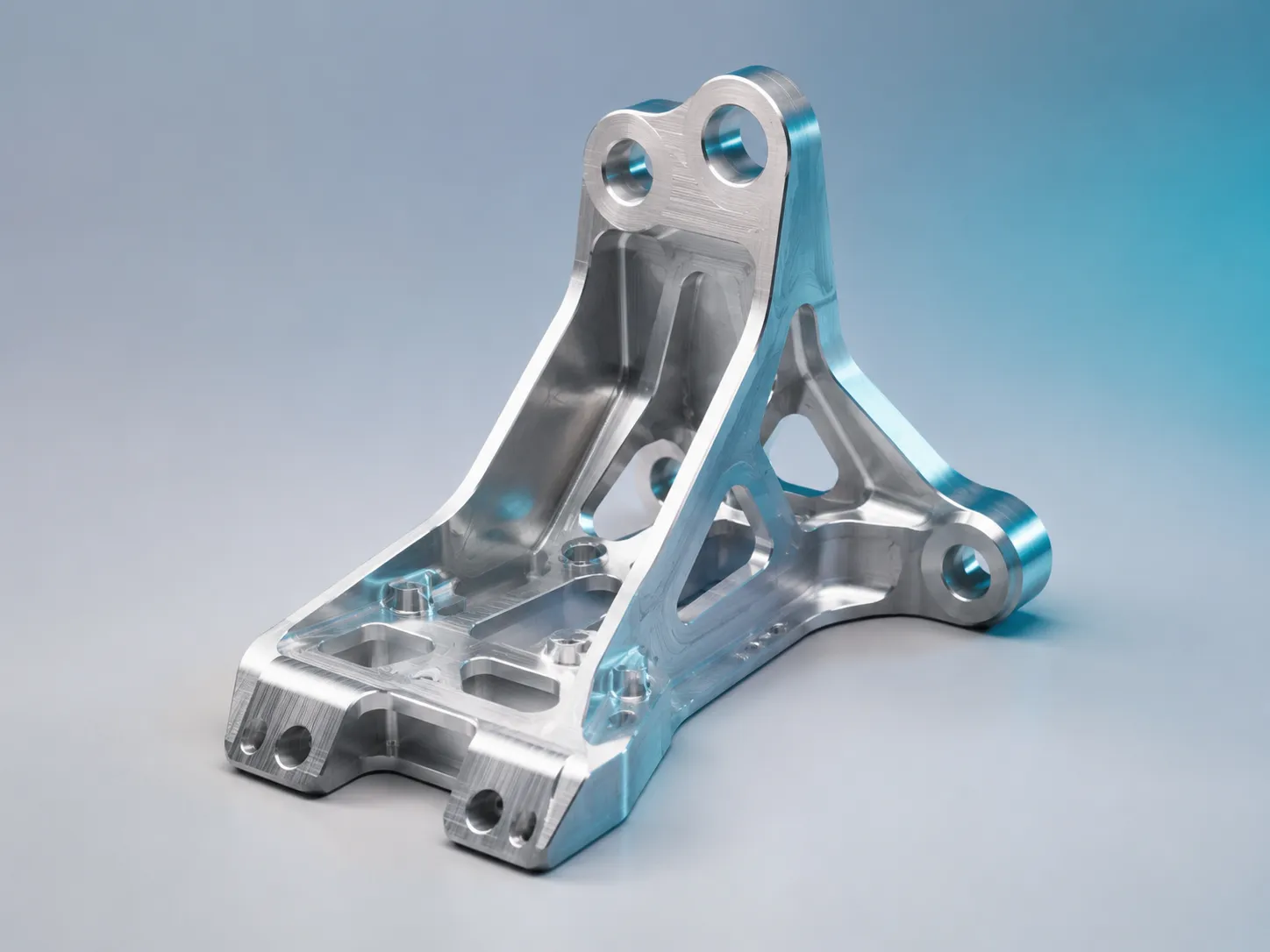 CNC machined aluminum aerospace bracket