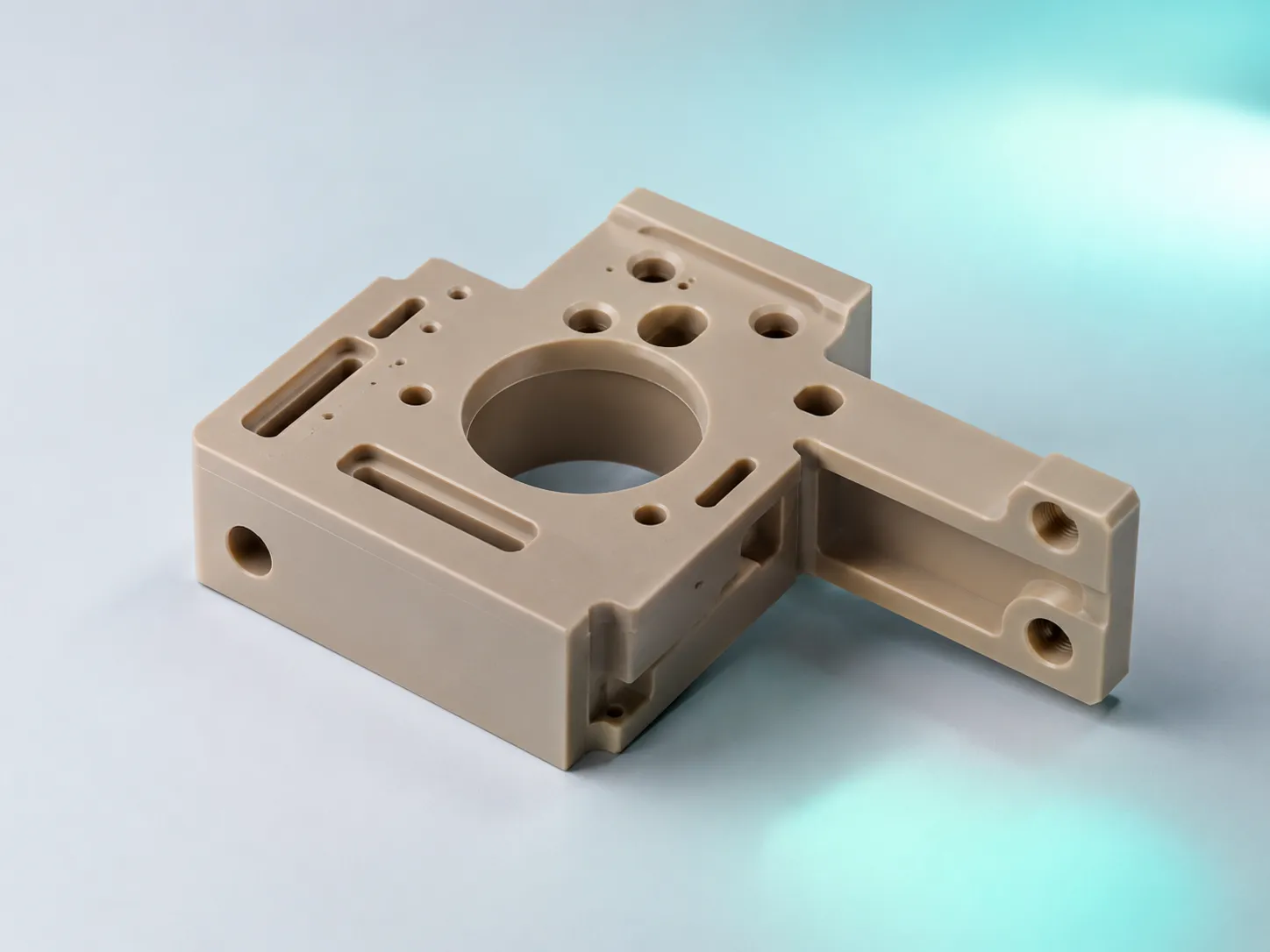 CNC machined PEEK precision plastic part