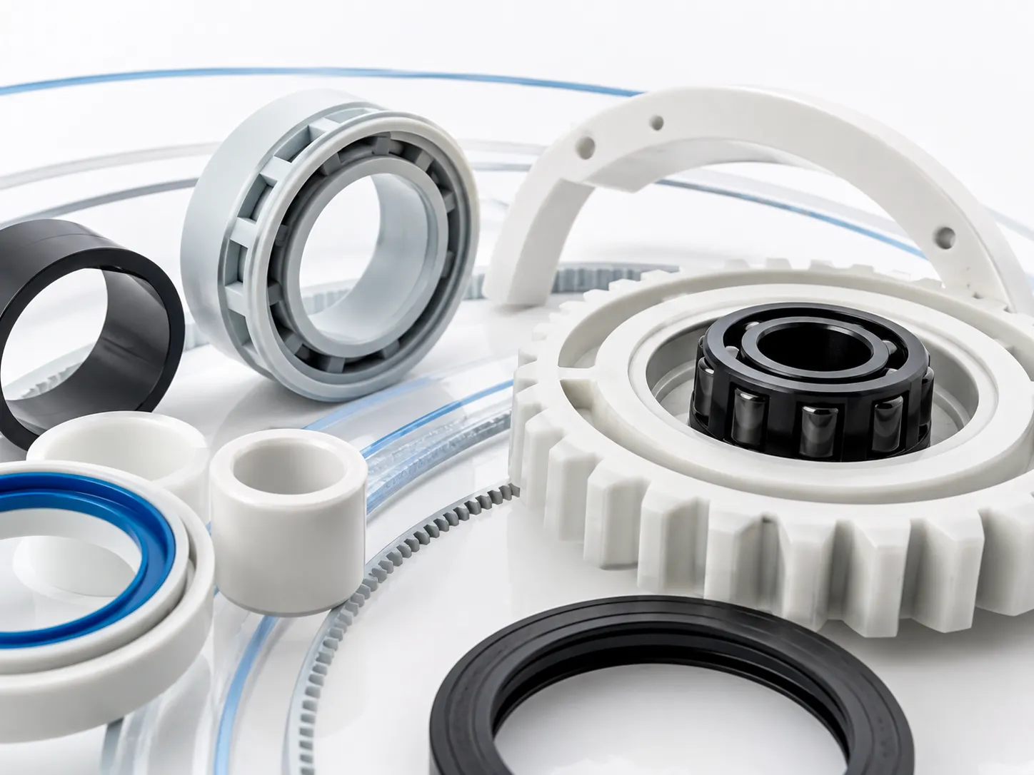 Plastic gears and mechanical parts