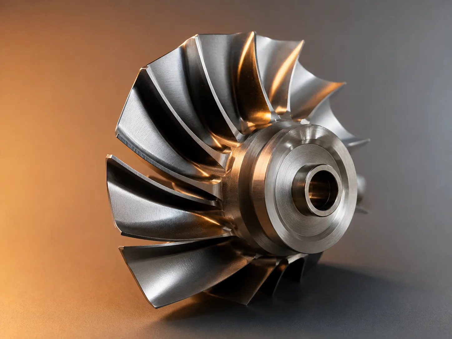 CNC machined Inconel turbine component