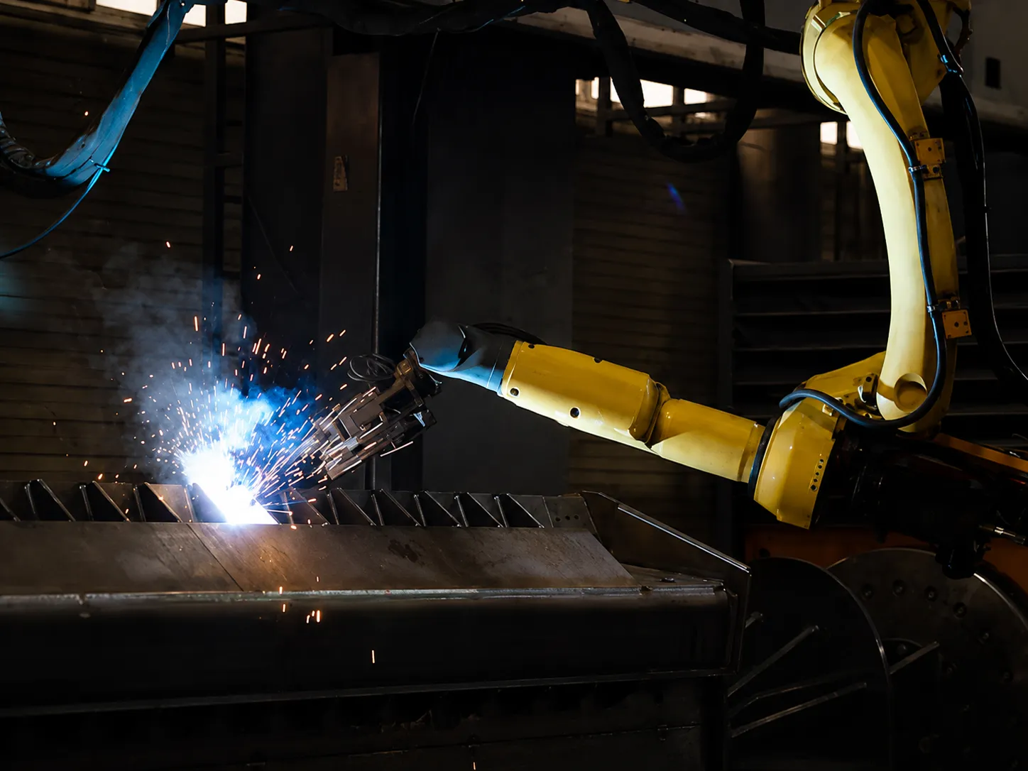 Welded machine frame